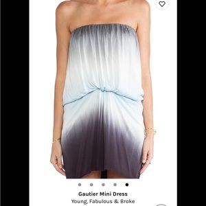 Young, Fabulous & Broke | Gautier Ombré Mini Dress Strapless | XS